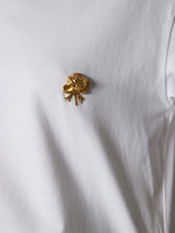 White Oversized Tee Shirt Embroidered