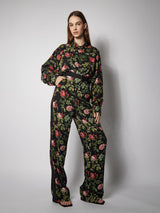 Oversized Trousers With Side Stripes And All Over Print