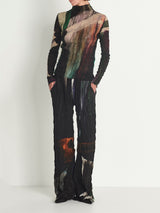 Crushed Long Sleeve Turtle Neck