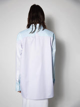 Long-sleeved Patchwork Tricolor Shirt