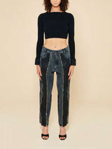 Abot Denim Trousers Women Black