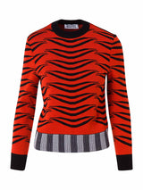 Fitted Tiger Knit Sweater - Speakthestore
