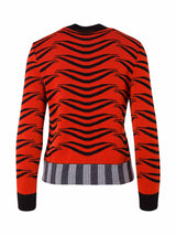Fitted Tiger Knit Sweater - Speakthestore