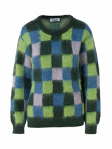 Checkerboard Mohair Sweater - Speakthestore