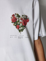 Oversized T-shirt "Petit Cœur Rose" Print