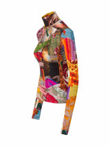 Baroque Print Turtleneck - Speakthestore