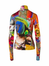 Baroque Print Turtleneck - Speakthestore
