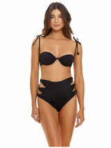 Aliz Tout Solid Cut-out Bikini Bottom