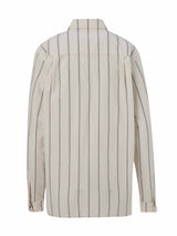 Pinstripe Unisex Shirt With Central Patch