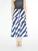 Twisted Stripes Gathered Skirt