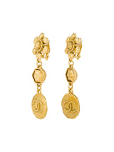 Chanel Double C gold earrings