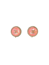 Chanel Round Pink Earrings
