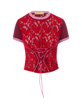 ALBINA Short sleeve corset t-shirt