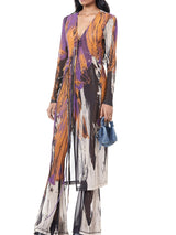 Tie Up Mesh Cover Dress