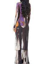 Tie Up Mesh Cover Dress