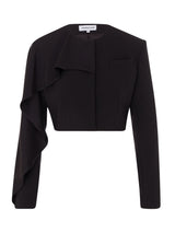 Cropped Blazer with Drape