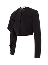 Cropped Blazer with Drape
