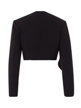 Cropped Blazer with Drape