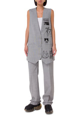 Brandon Embroidery Grey Black