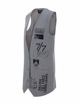 Brandon Embroidery Grey Black