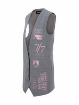 Brandon Embroidery Grey Pink