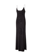 Sunset Black Crystal Long Dress