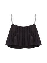 Lisa Crystal Crop Top Black