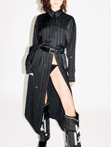 Empire Black Crystal Long Shirt
