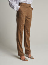 Jewel Trouser Camel Swarovski