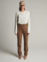 Jewel Trouser Camel Swarovski