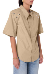 Cube Shirt Camel