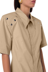 Cube Shirt Camel
