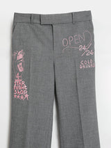 Matt Embroidery Grey/Pink