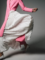 Semi Pleated Suit Dress