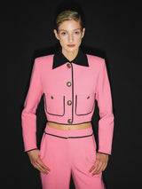 Pink Cropped Blazer
