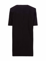 Print Crepe Dress Ash Black Red