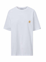 White Oversized Tee Shirt Embroidered