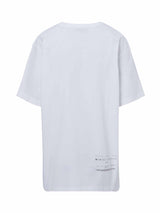 White Oversized Tee Shirt Embroidered