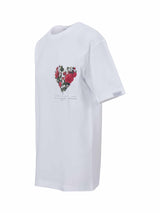 Oversized T-shirt "Petit Cœur Rose" Print