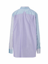 Long-sleeved Patchwork Tricolor Shirt