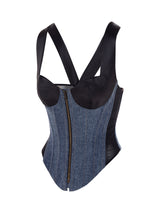 Hasan Denim Corset Women Lightblue