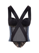 Hasan Denim Corset Women Lightblue