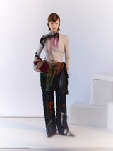 Wide Leg Crushed Silk Trouser