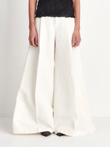 The Wide Leg Pleated Trouser