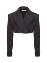 Clare Patchwork Cropped Blazer