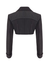 Clare Patchwork Cropped Blazer