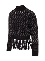 Roman L/s Lattice Fringe Pullover