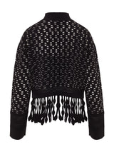Roman L/s Lattice Fringe Pullover