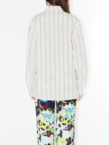 Pinstripe Unisex Shirt With Central Patch