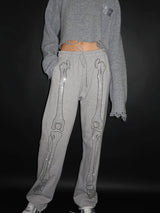 Skeleton Crystal Jogging Pants